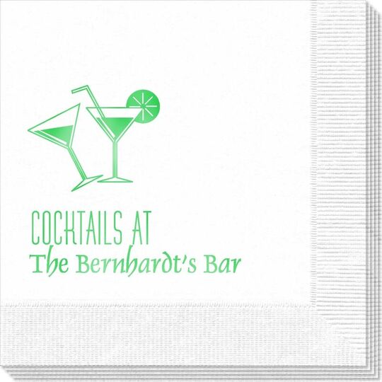 Cocktail Glasses Napkins